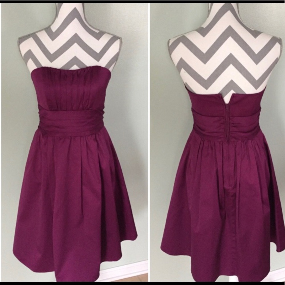 Like new strapless sangria dress